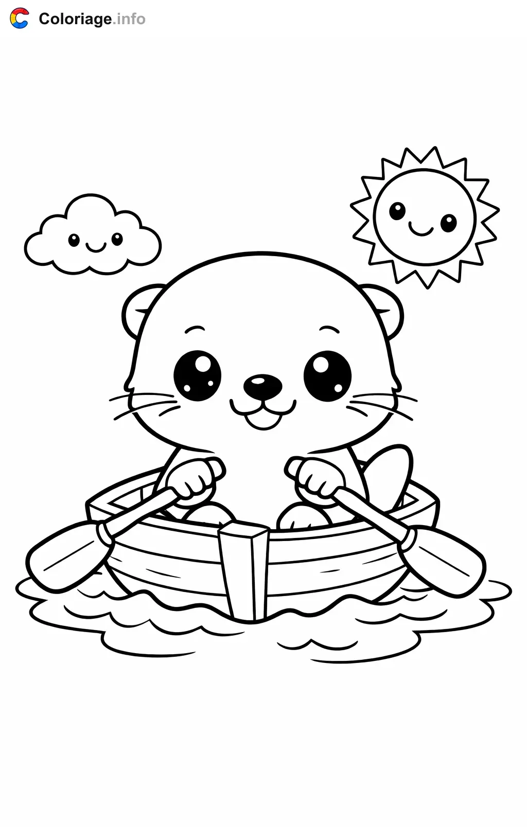 Coloriage Loutre