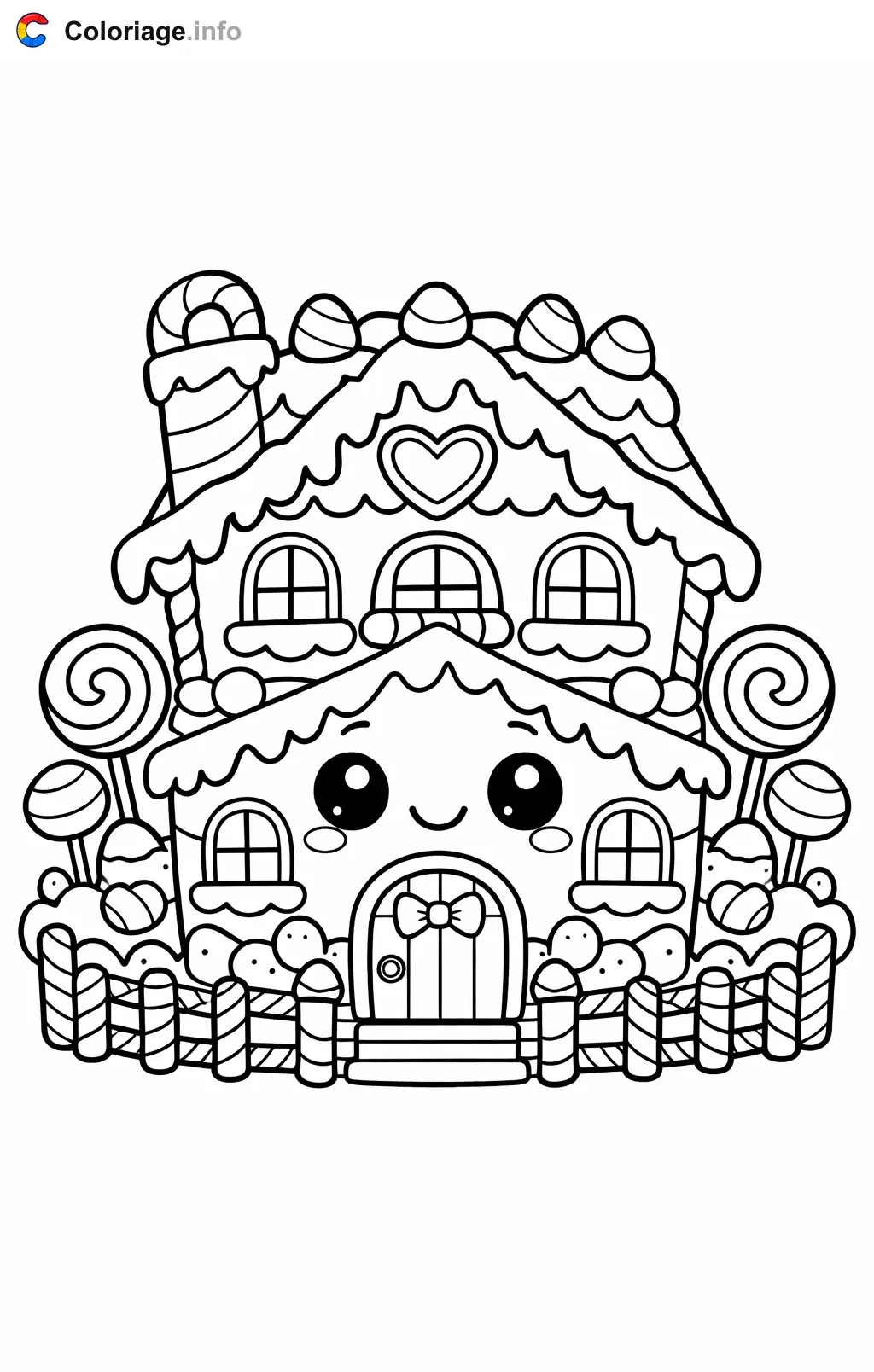 Coloriage Maison en pain d'épices