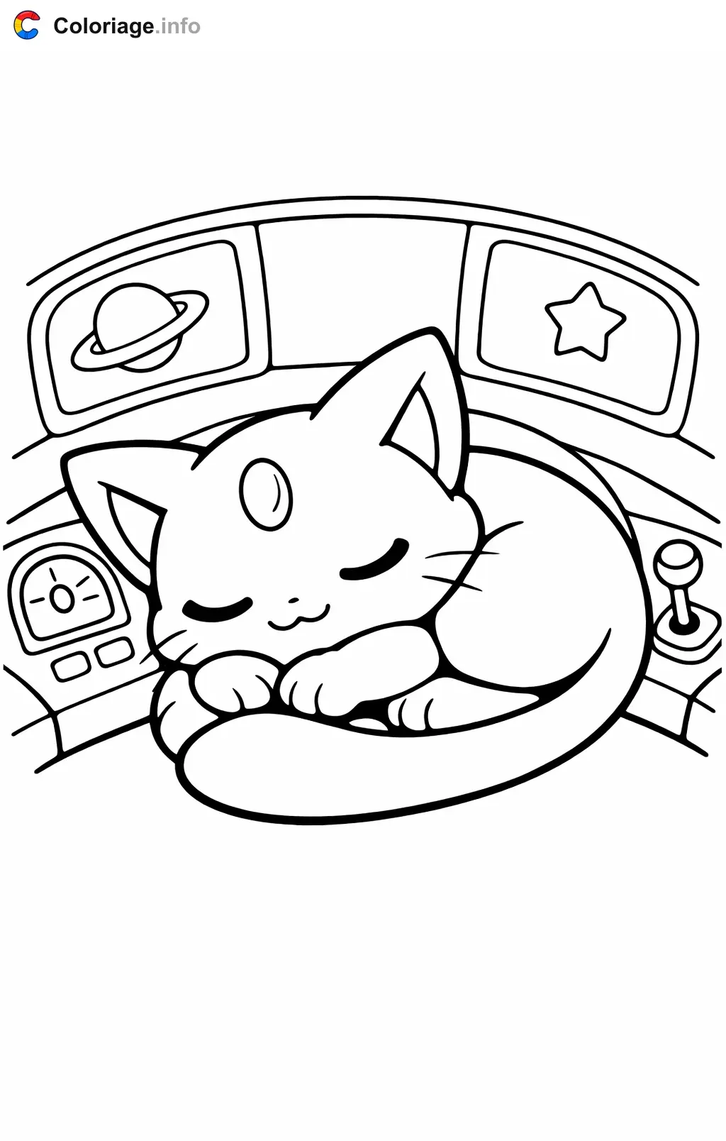 Coloriage Mewtwo qui dort dans un vaisseau - Mewtwo à imprimer