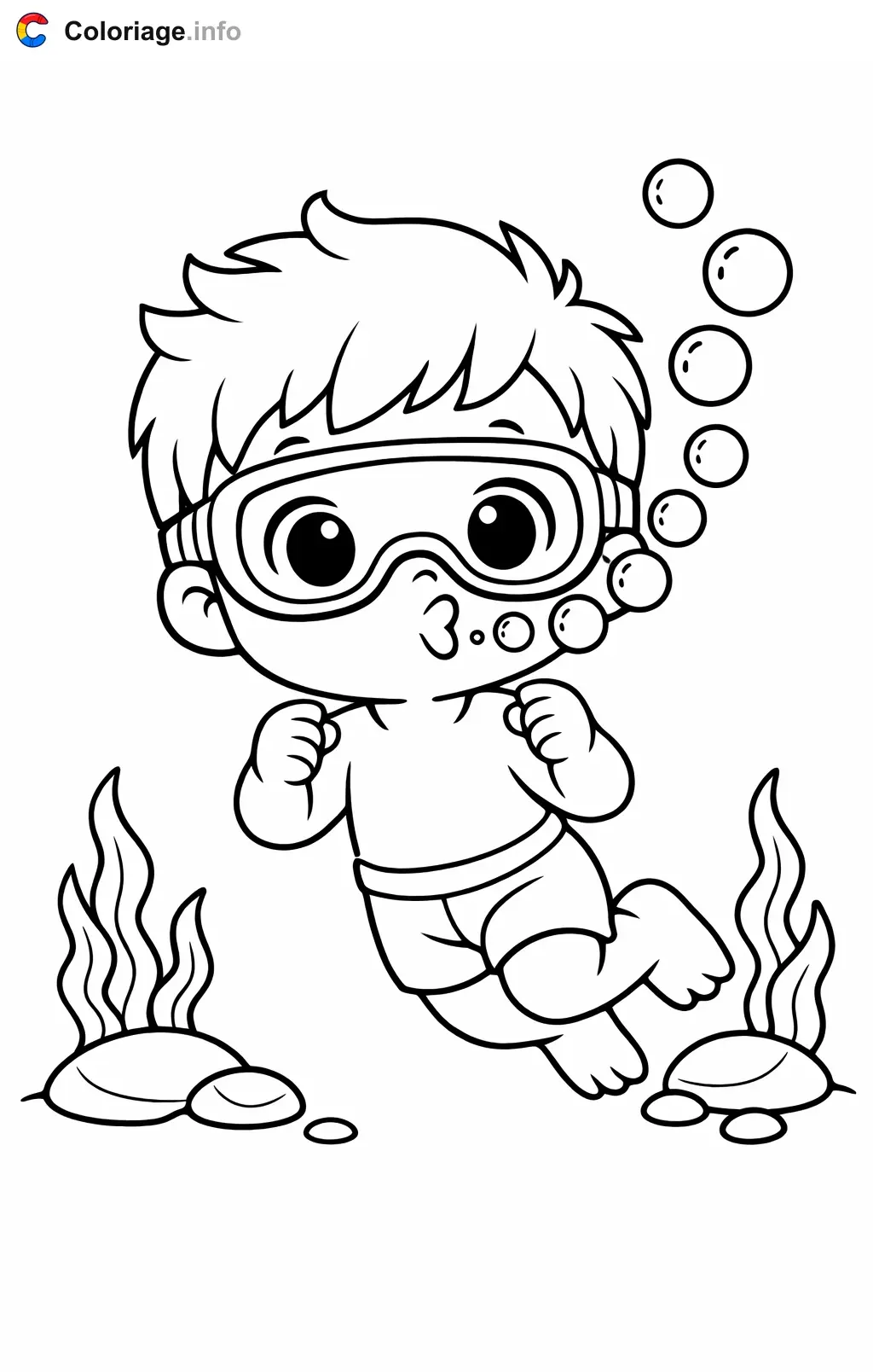 Coloriage Natation