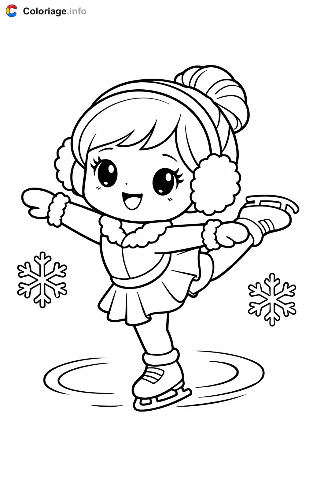 Coloriage Patinage