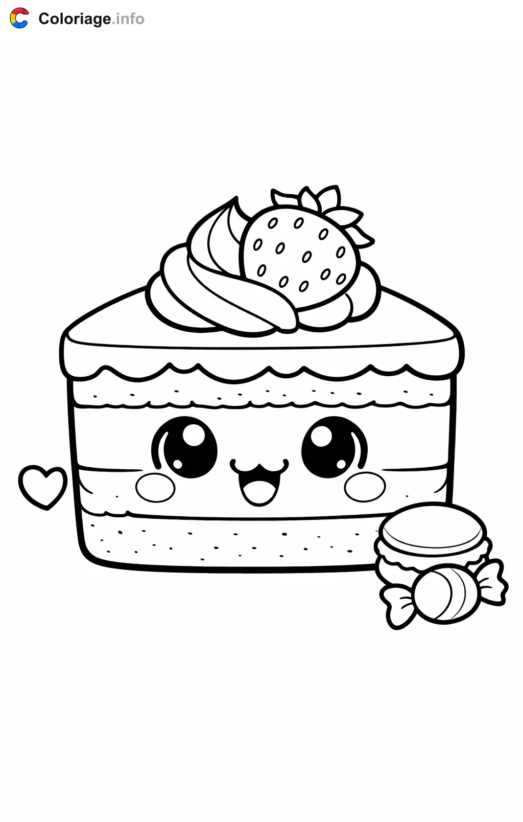 Coloriage Pâtisserie avec accessoires - Pâtisserie à imprimer