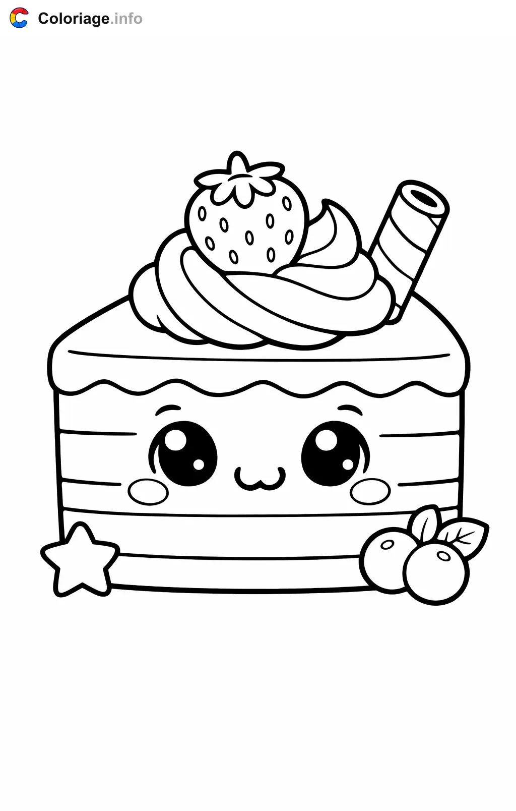 Coloriage Pâtisserie gros plan - Pâtisserie à imprimer