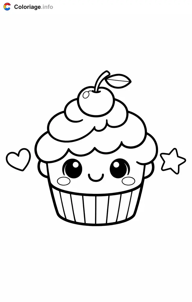 Dibujo de Pastelería sencilla para colorear