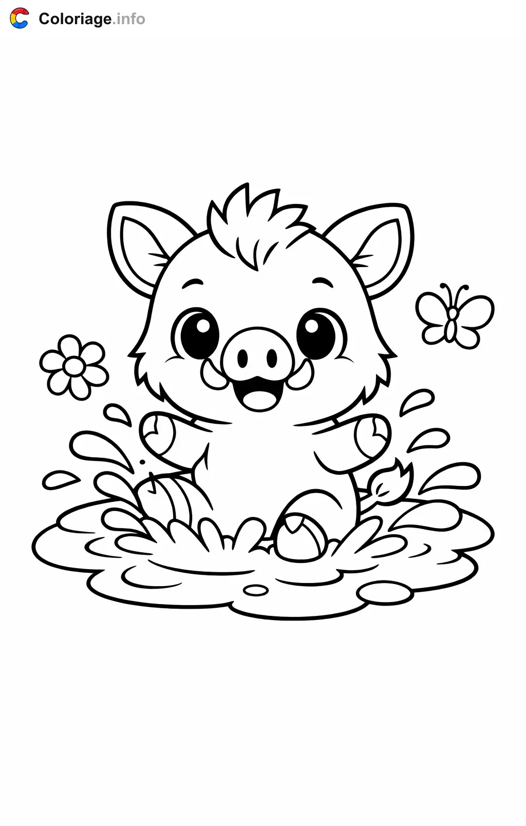 Coloriage Sanglier