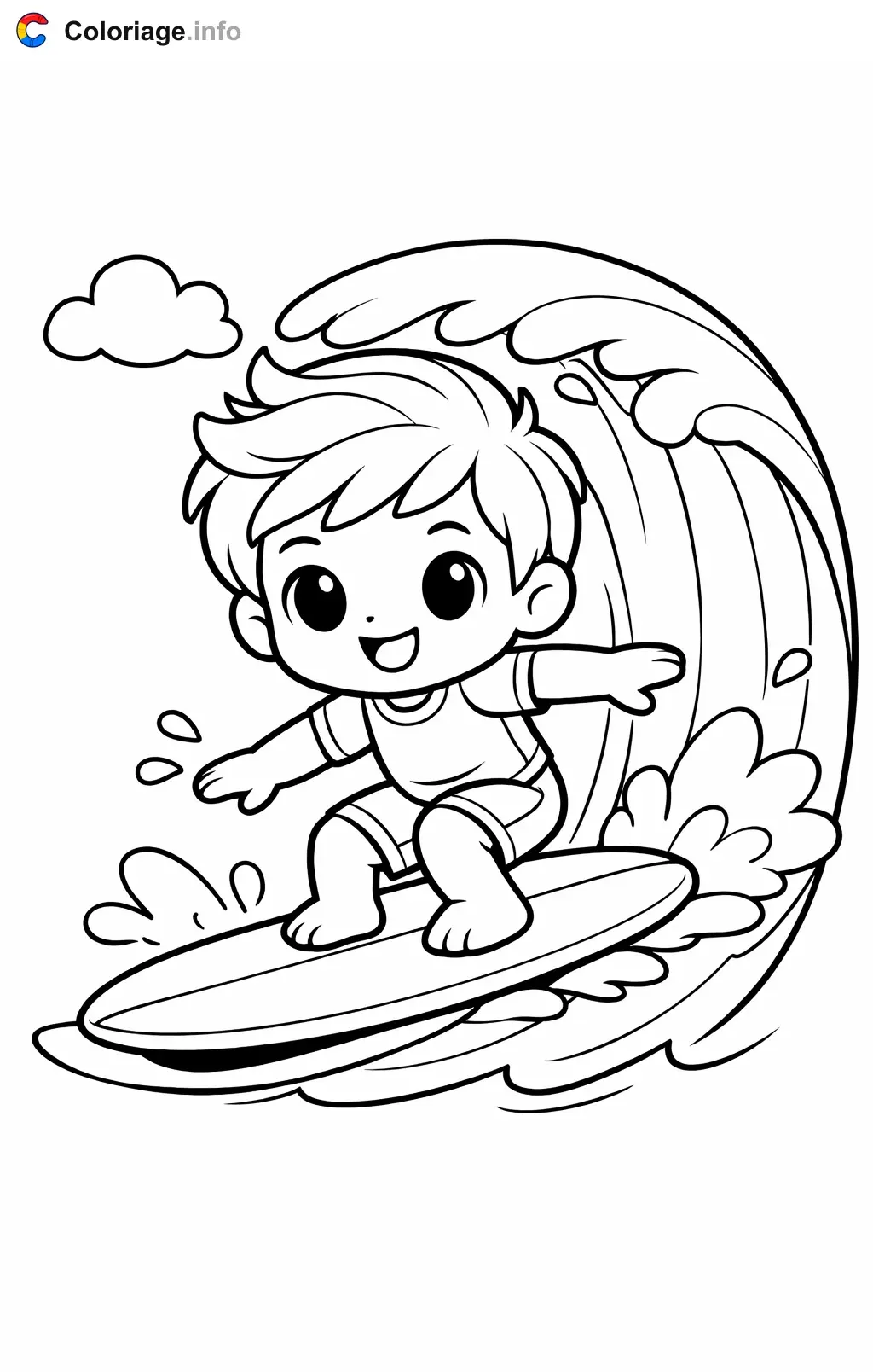 Coloriage Surf