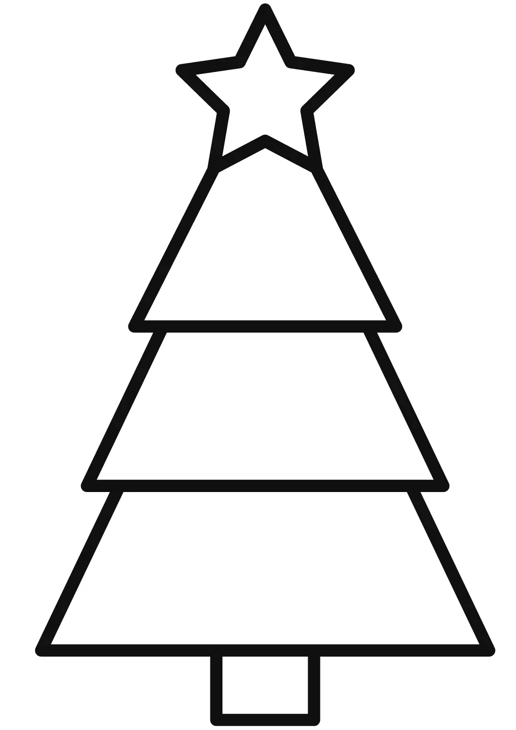 Coloriage Sapin Noël Simple Facile - Coloriez à imprimer