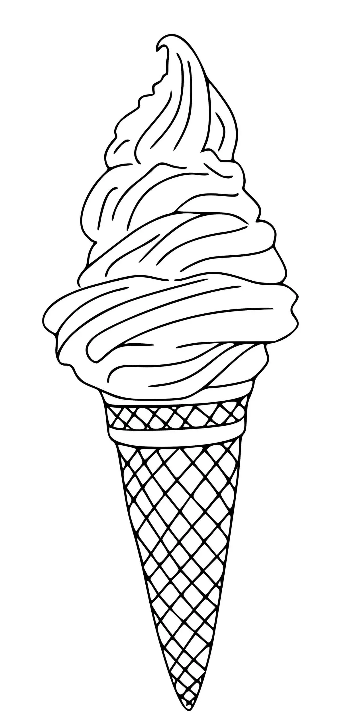 Ice Cream Cone coloring page to print