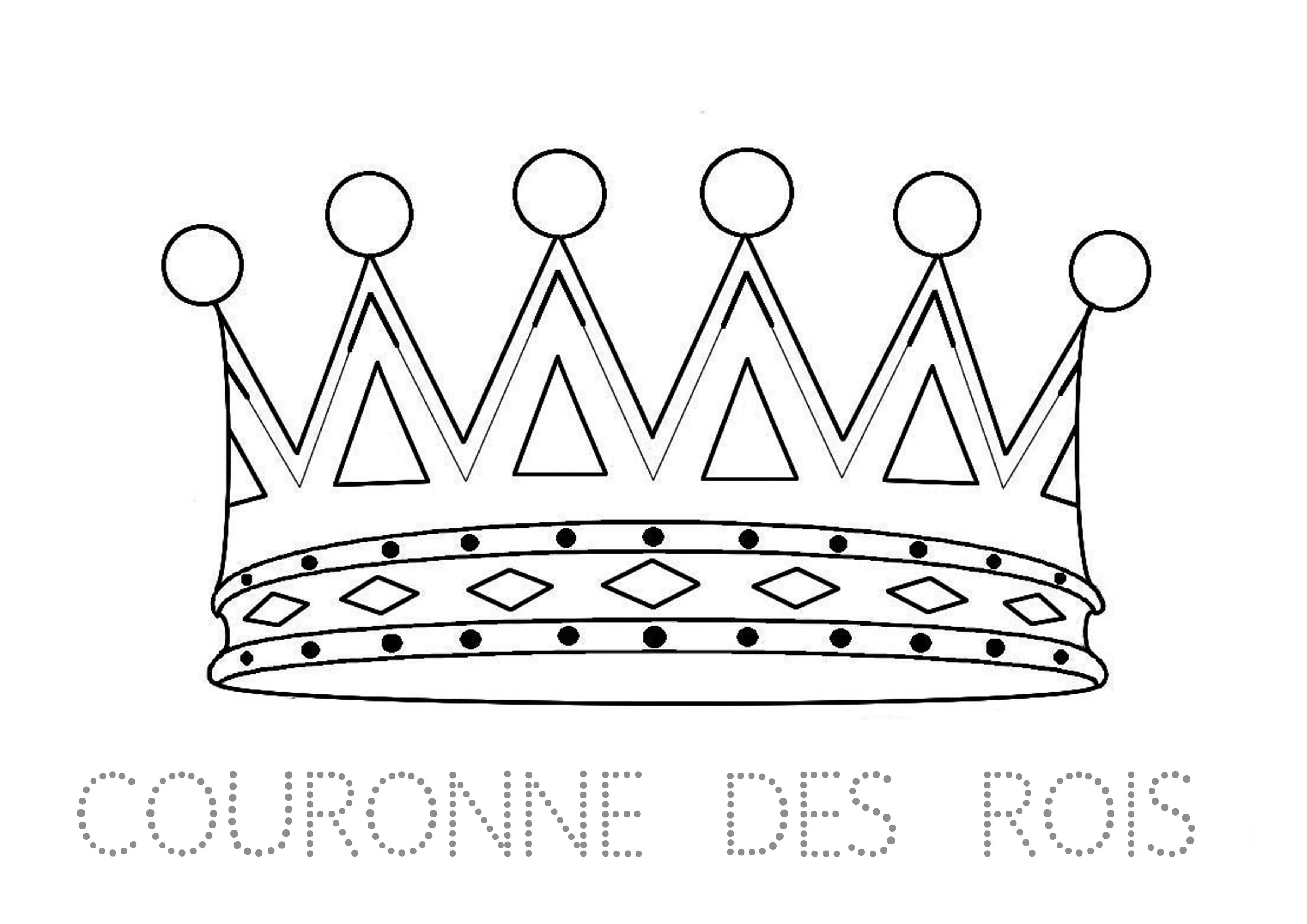 Coloriage Couronne Des Rois Maternelle - Galette des rois à imprimer