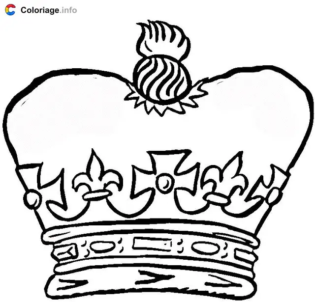 King's Crown coloring page to print