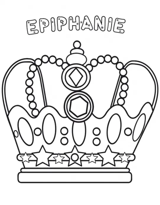 Coloriage Couronne Epiphanie - Couronne à imprimer