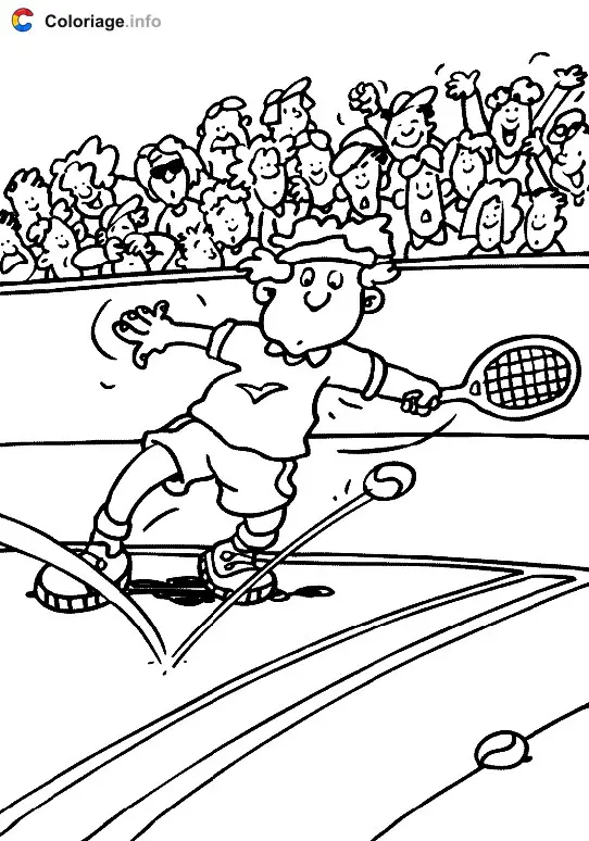 Tennis Court coloring page to print