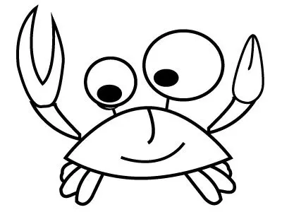 Coloriage Crabe Facile Simple - Crabe à imprimer