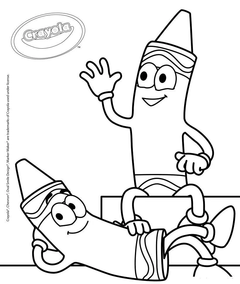 Coloriage Crayola Crayons De Couleurs - Crayola à imprimer