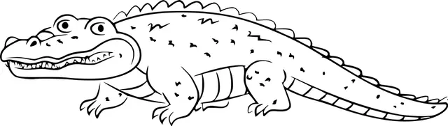 Coloriage Crocodile Alligator Lespitous - Crocodile à imprimer