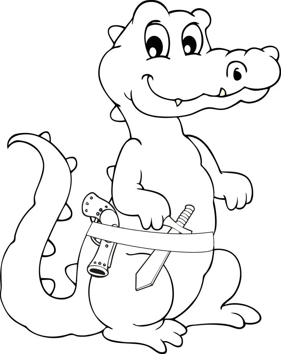 Coloriage Crocodile Du Nil Vitesse 35 Kmh - Crocodile à imprimer