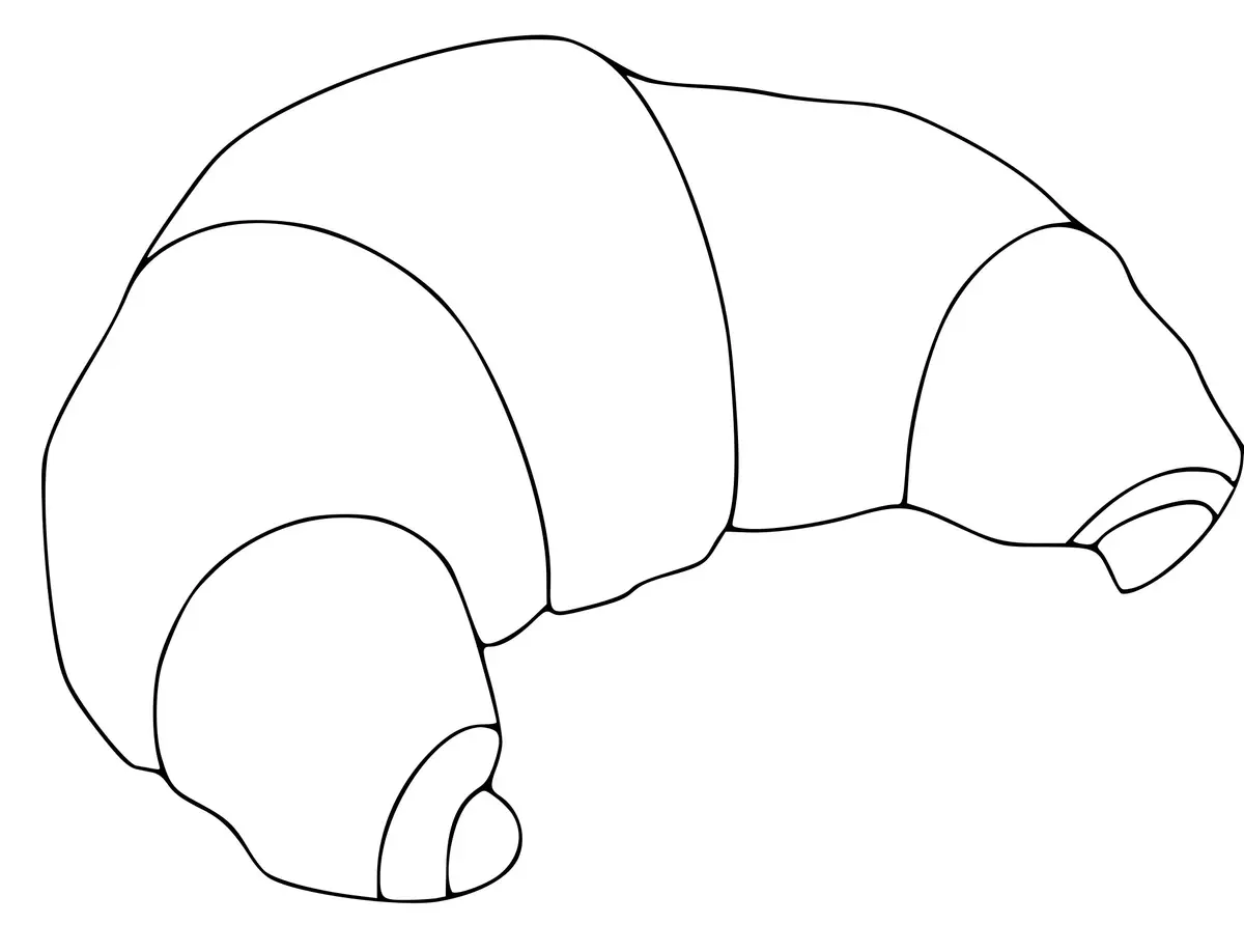 Croissant coloring page to print