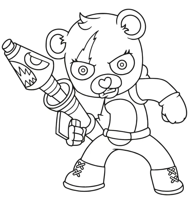 Coloriage Cuddle Team Leader Missile - Fortnite à imprimer