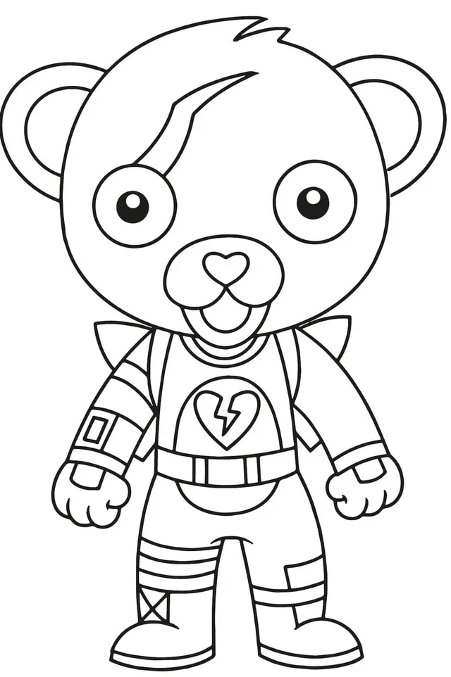 Coloriage Chef Peluche Équipe Cuddle Fortnite - Fortnite à imprimer