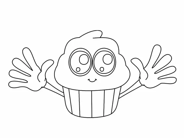 Coloriage Cupcake Kawaii - Kawaii à imprimer