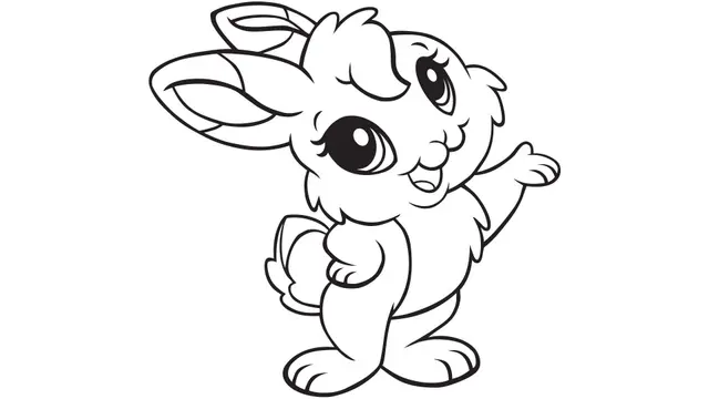 Coloriage Mignon Lapin de Pâques - Lapin à imprimer