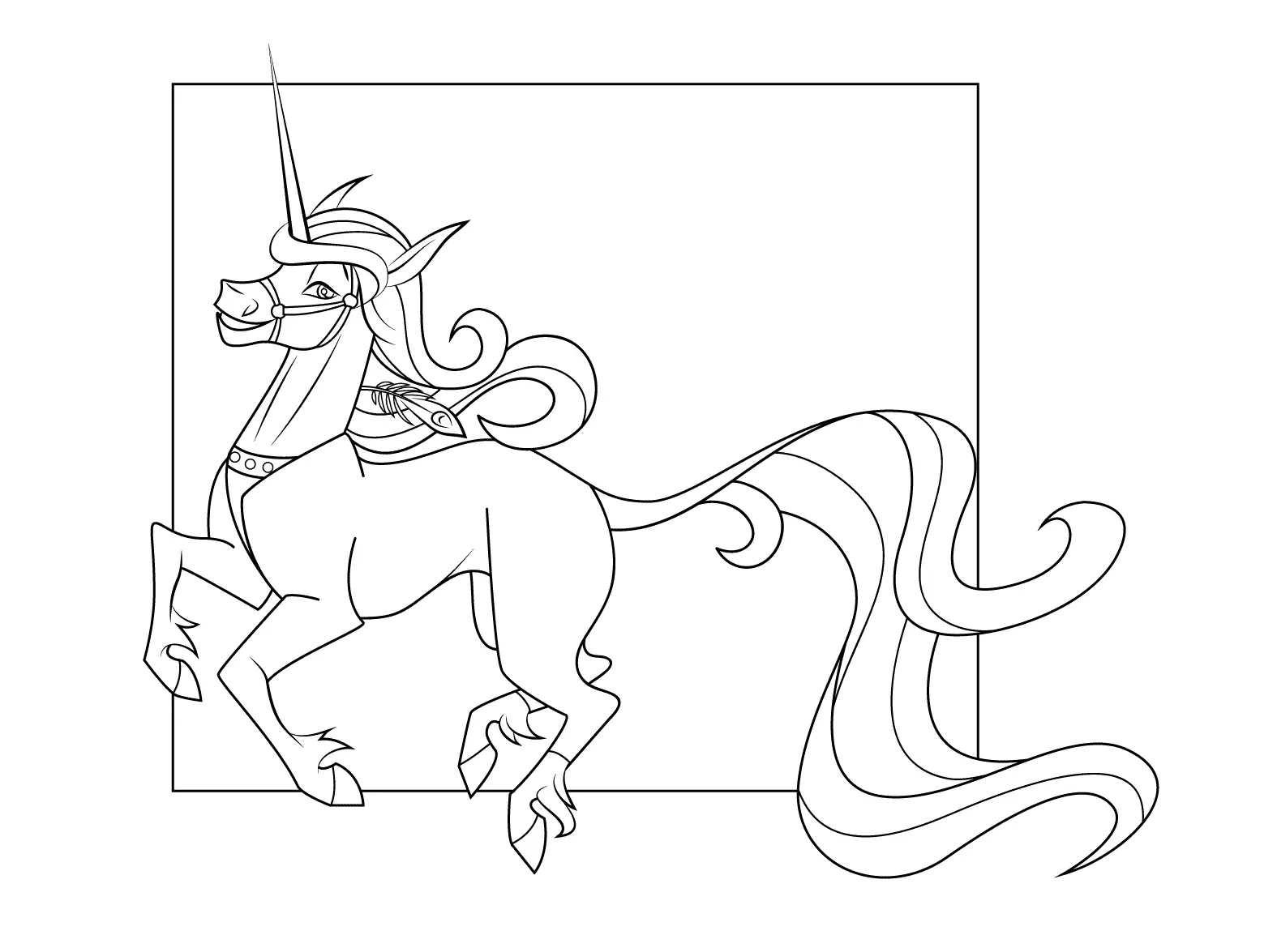 Coloriage Licorne mignonne #3 - Licorne à imprimer