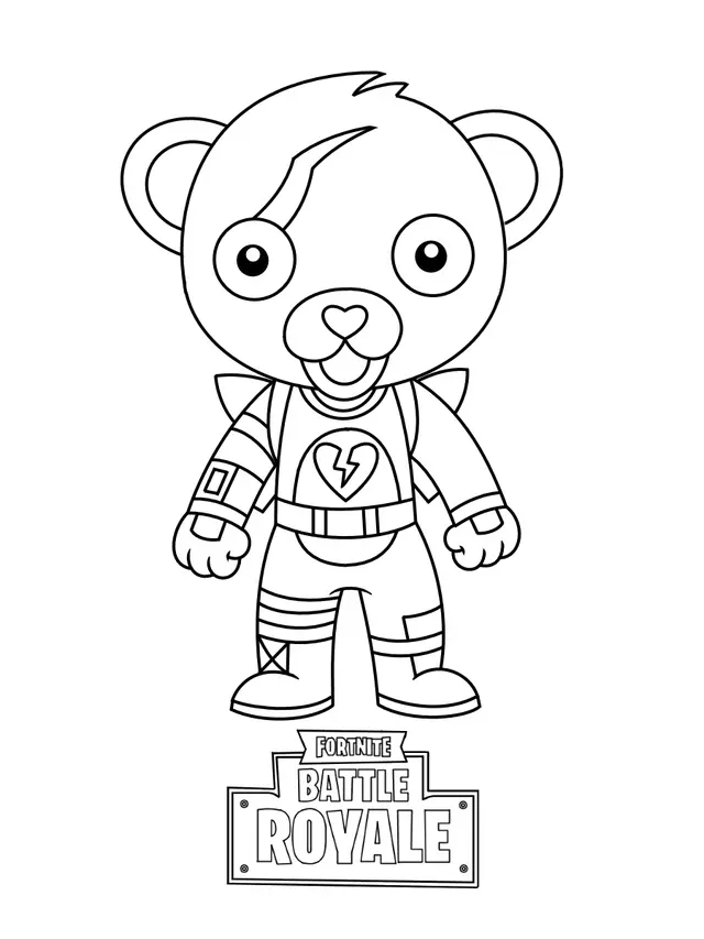 Coloriage Cuddle Team Leader Fortnite Mignon - Fortnite à imprimer