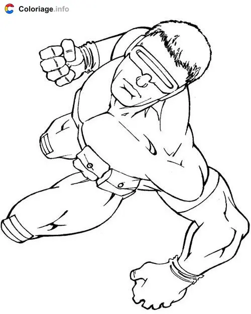 Cyclops coloring page to print