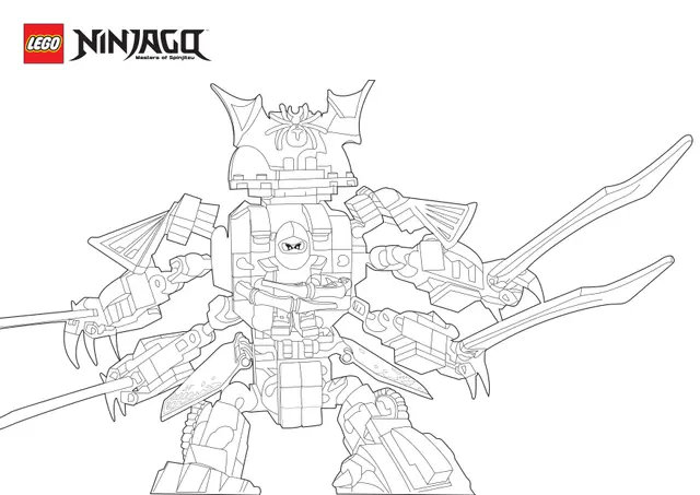 Coloriage Cyren Ninjago Dans Un Samurai Monstre - Ninjago à imprimer