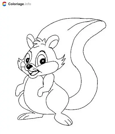 Cute Squirrel coloring page to print