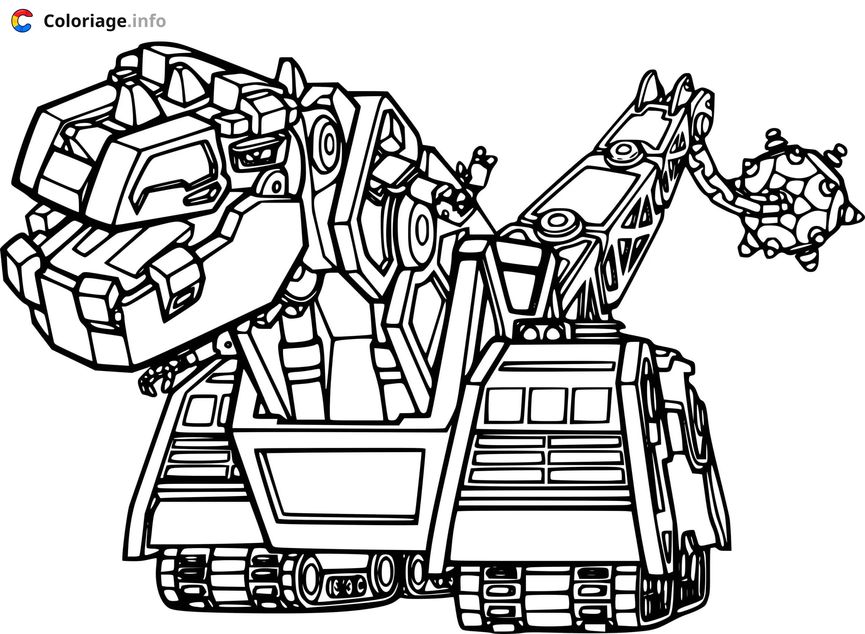 Coloriage D Structs from Dinotrux Supercharged - Dinotrux à imprimer