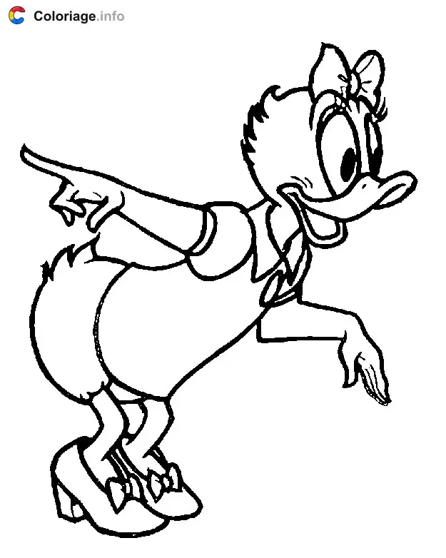 Daisy Spots Something Interesting coloring page to print