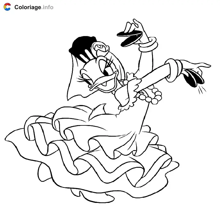 Daisy with Castanets coloring page to print