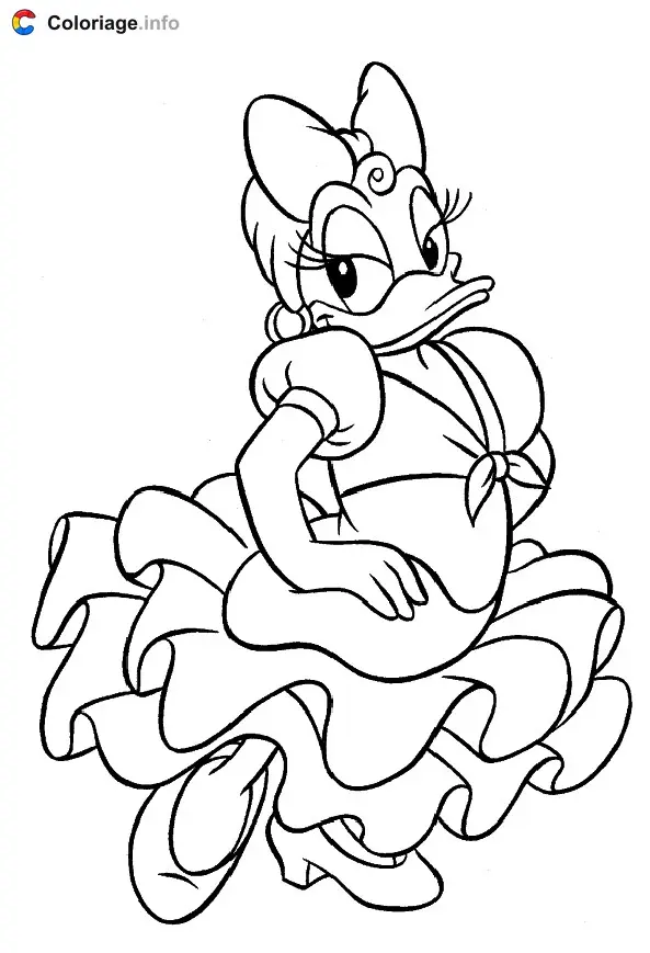 Daisy Duck, Donald's Best Friend coloring page to print
