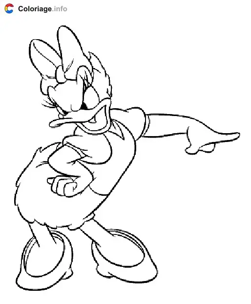 Daisy Duck Is Very Angry coloring page to print
