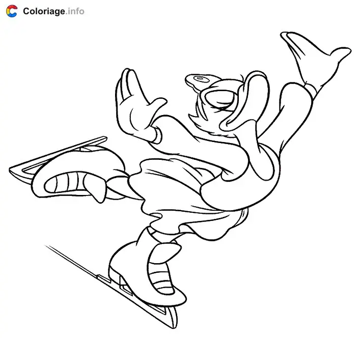 Daisy Ice Skating coloring page to print