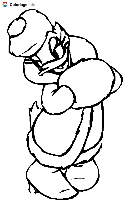 Daisy Duck in a Fur Coat coloring page to print