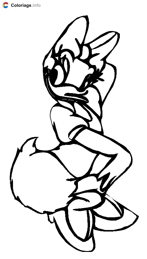 Daisy Getting Ready Disney coloring page to print