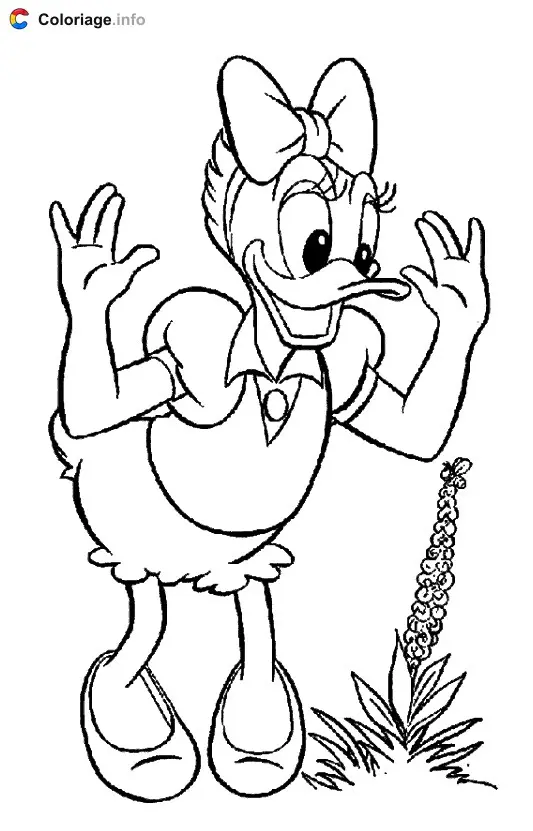 Daisy Discovers a Bee coloring page to print