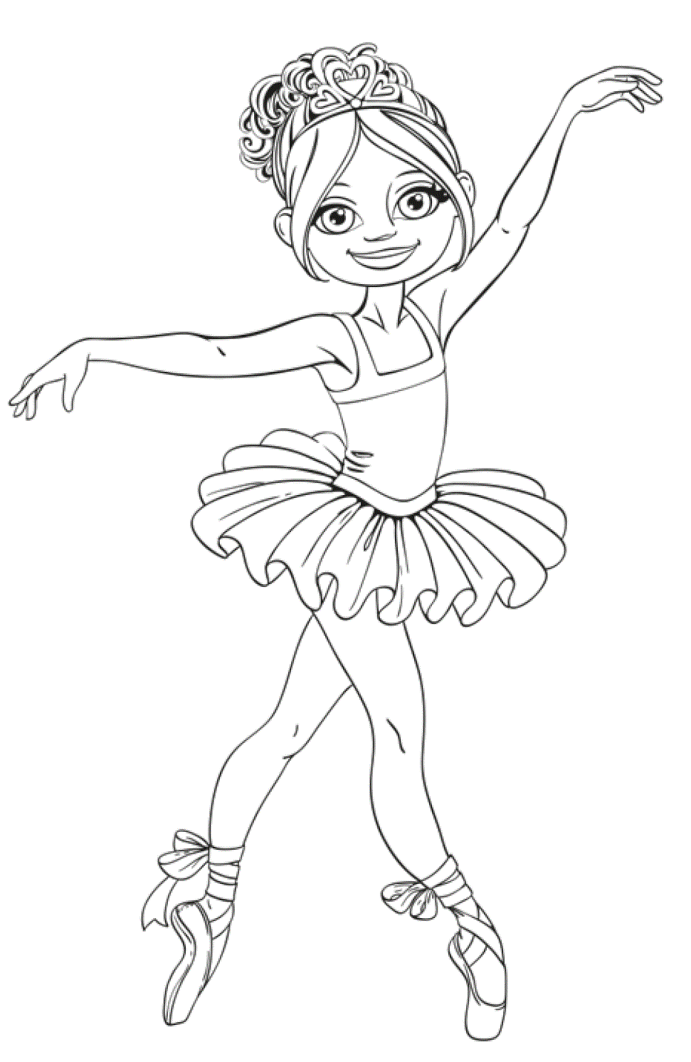 Coloriage Danseuse Étoile - Danseuse à imprimer