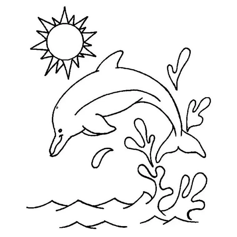Coloriage Dauphin - Animaux à imprimer