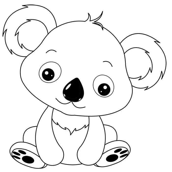 Baby Koala coloring page to print