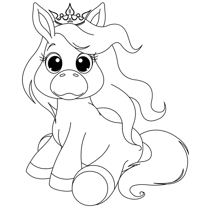 Baby Unicorn coloring page to print