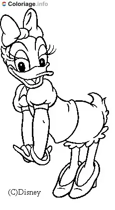Daisy Duck coloring page to print