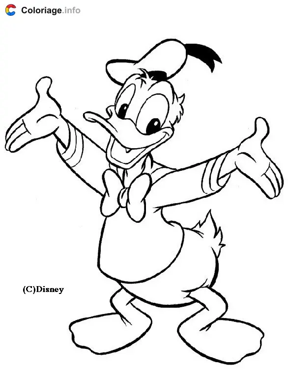 Donald Duck coloring page to print