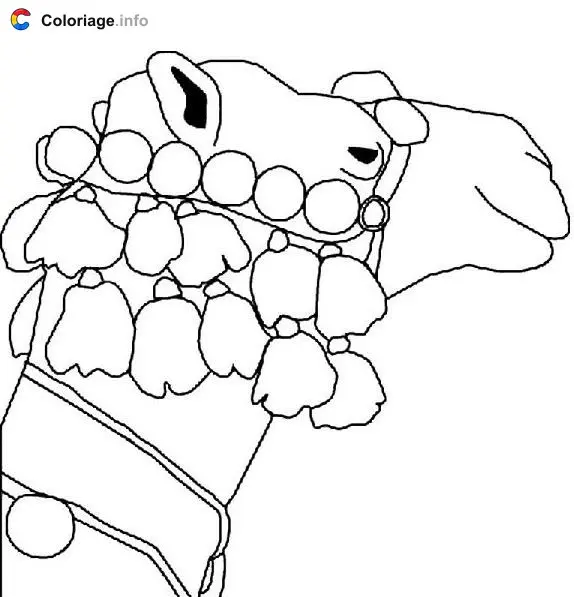 Camel Head coloring page to print