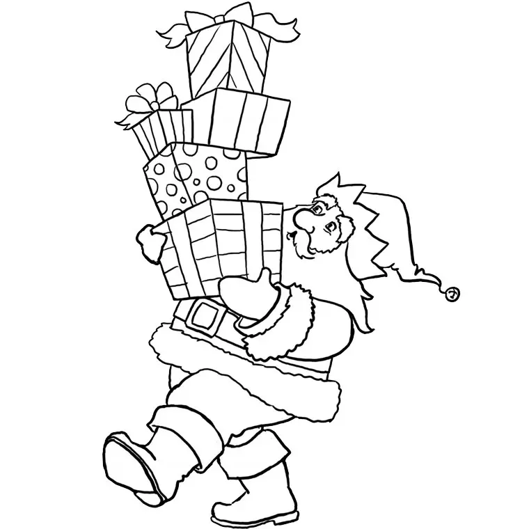 Coloriage De Noël Et De Père Noël - Noël à imprimer