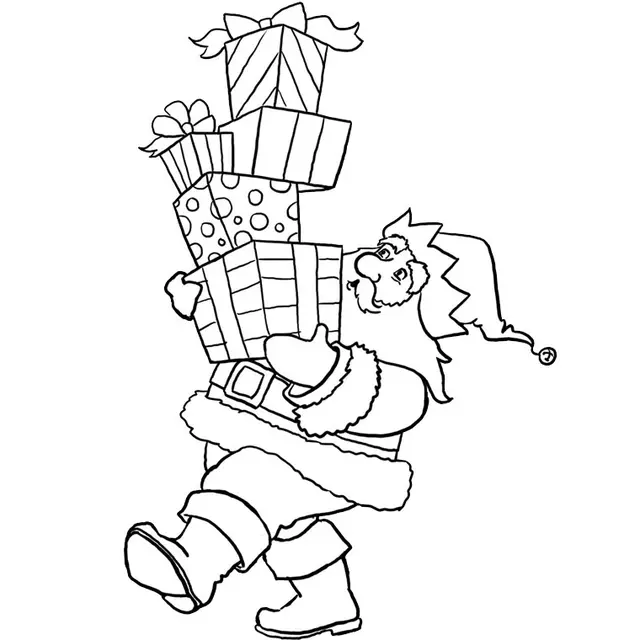 Coloriage De Noël Et De Père Noël - Noël à imprimer