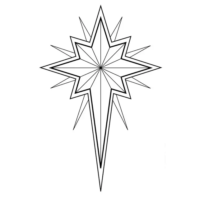 Coloriage De Noël Étoile - Noël à imprimer