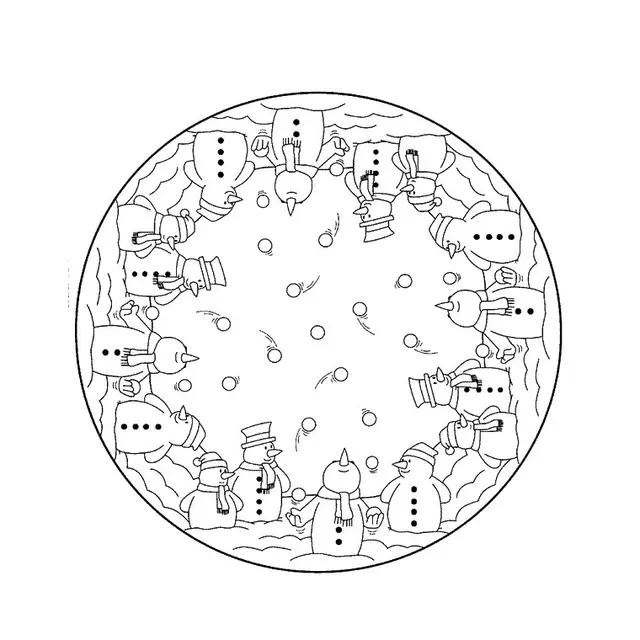 Coloriage De Noël Mandala - Noël à imprimer